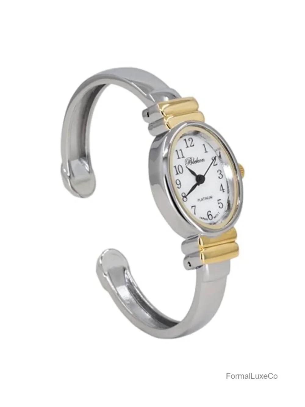 Mother-of-Pearl Dial Bangle Cuff Watch for Women